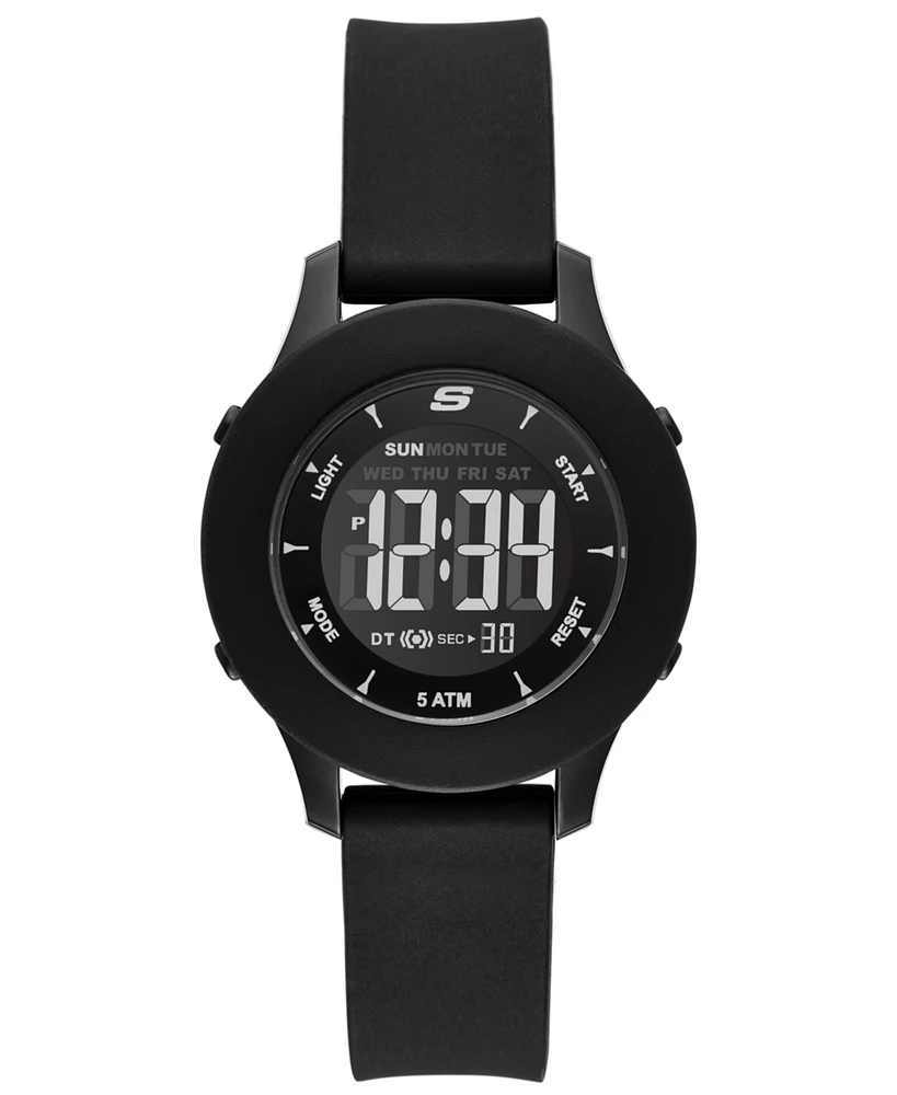 Skechers Women's Rosencrans Digital Silicone Strap Watch 37mm