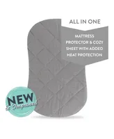 Ely's & Co. Water Resistant Quilted Hourglass Bassinet Sheet with Heat Protection