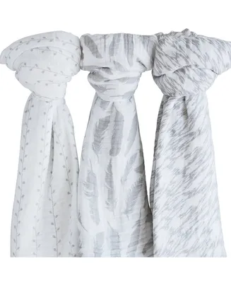 Ely's & Co. Cotton Muslin Swaddle Blanket 3 Pack