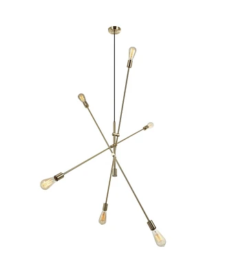 Dainolite 6 Light Incandescent Adjustable Pendant