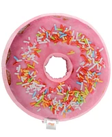 Cheer Collection Reversible Photoreal Donut Decorative Pillow, 16" Round