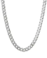 Curb Link 22" Chain Necklace (7mm) in Sterling Silver