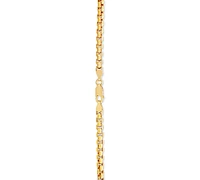 Rounded Box Link 24" Chain Necklace in 18k Gold-Plated Sterling Silver