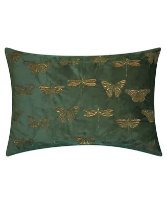 Edie@Home Butterflies Moths Decorative Throw Pillow, 13" x 20"