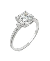 Moissanite Cushion Engagement Ring 1-3/4 ct. t.w. Diamond Equivalent 14k White Gold