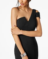 Betsy & Adam One-Shoulder A-Line Gown