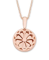 Diamond Accent Starburst Pendant in 14K Yellow or Rose Gold