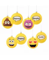 Kurt Adler 86MM Emoticon Disc Ornaments, 4-Piece Box Set