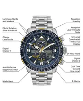 Citizen Eco-Drive Men's Analog-Digital Promaster Blue Angels Skyhawk A-t Stainless Steel Bracelet Watch 46mm