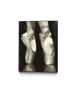 Giant Art 14" x 11" Ballet Shoes Ii Art Block Framed Canvas