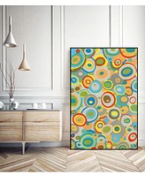 Giant Art 40" x 30" Overlapping Ovals I Art Block Framed Canvas