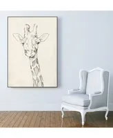 Giant Art 20" x 16" Giraffe Portrait Ii Art Block Framed Canvas