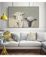 Giant Art 40" x 30" Sweet Lambs I Art Block Framed Canvas