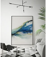 Giant Art 40" x 30" Abstract Terrain Iv Art Block Framed Canvas