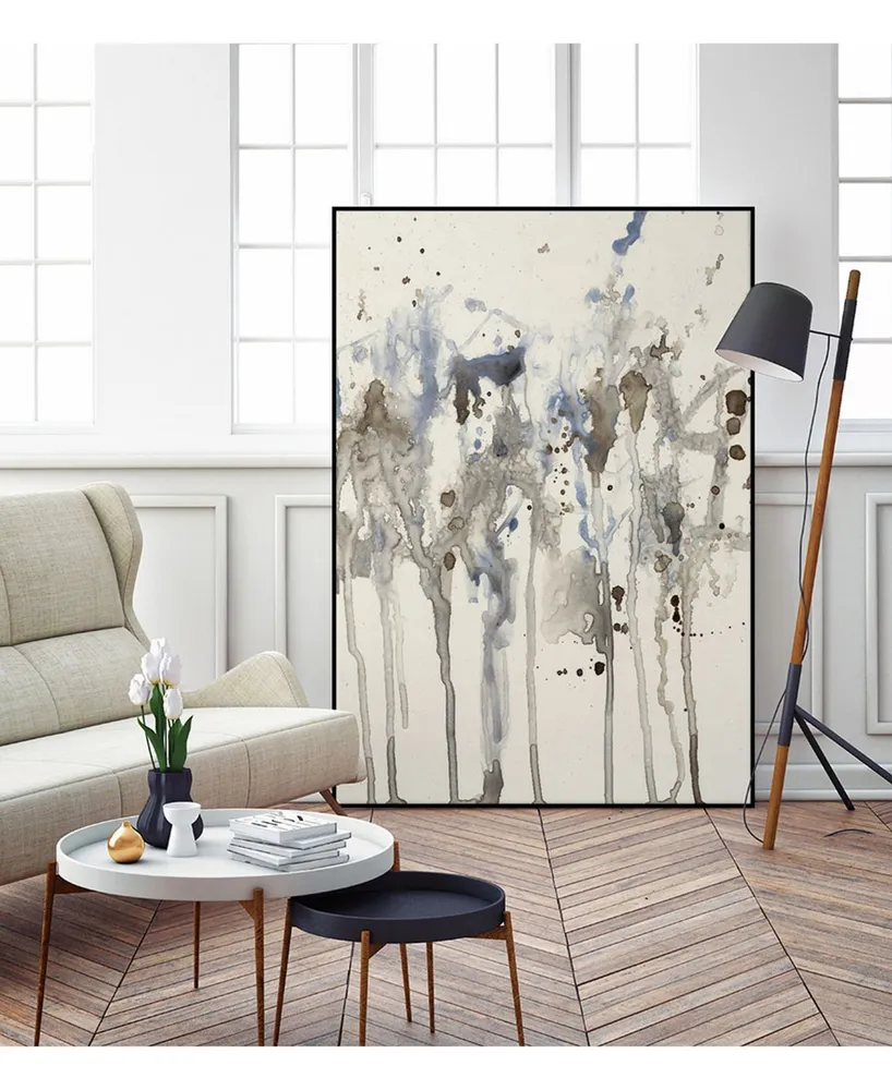 Giant Art 36" x 24" Neutral Splash I Art Block Framed Canvas