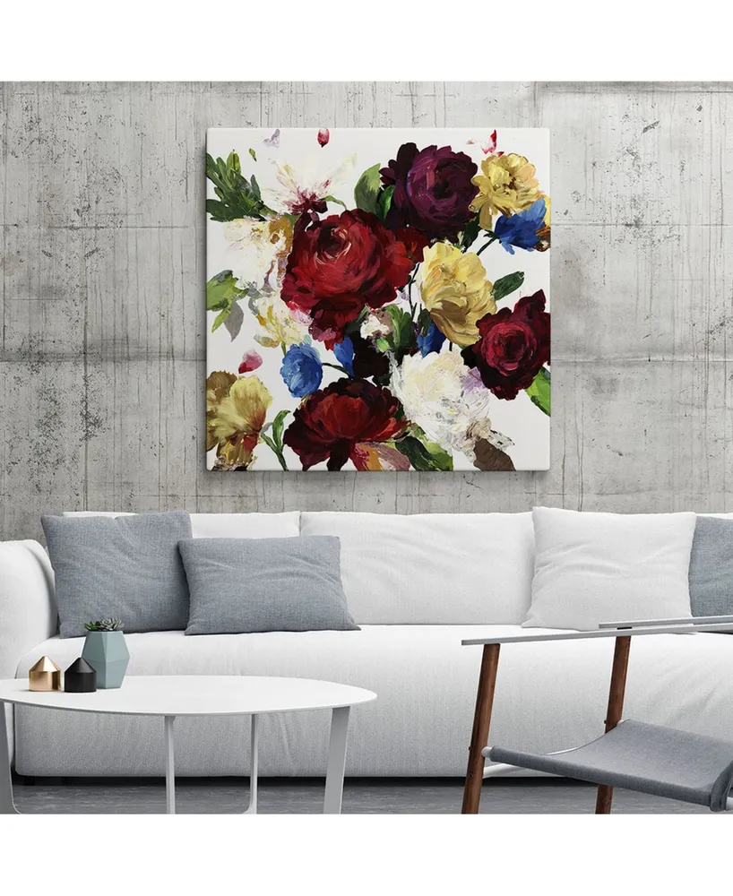 Giant Art 30" x 30" Autumn Floral Museum Mounted Canvas Print