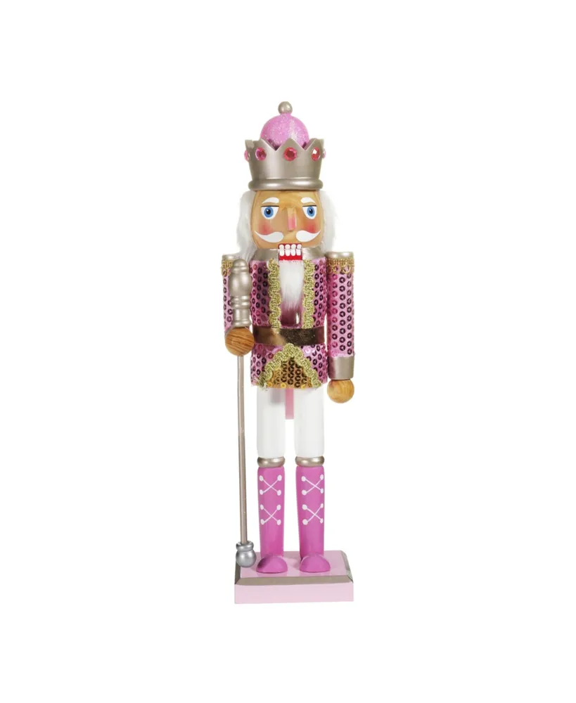 Kurt Adler 15-Inch Pink Nutcracker