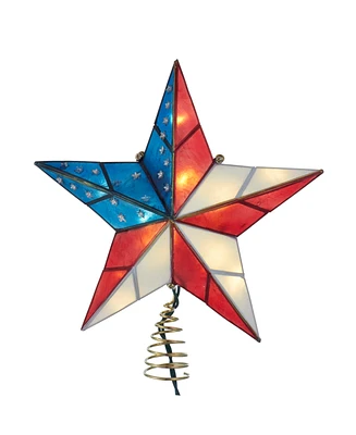 Kurt Adler Capiz American Flag Inspired Star Treetop