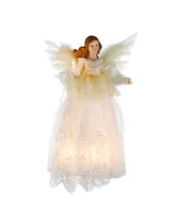 Kurt Adler Indoor 10-Light 14.5-Inch Ivory Angel Treetop