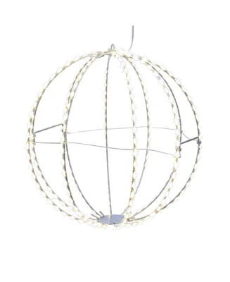 Kurt Adler 12-Inch Warm White Led Foldable Metal Sphere