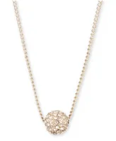 Givenchy Crystal Fireball Pendant Necklace 16" + 2" extender