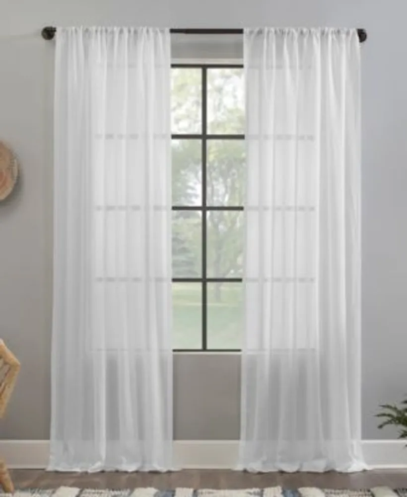 Clean Window Crushed Texture Anti Dust Sheer Curtain Collection