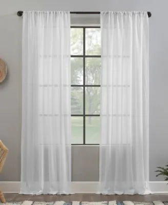 Clean Window Crushed Texture Anti Dust Sheer Curtain Collection