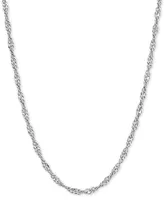 Singapore Link 20" Chain Necklace in Sterling Silver