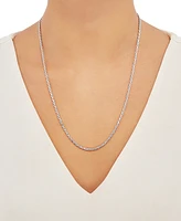 Rope Link 22" Chain Necklace in Sterling Silver