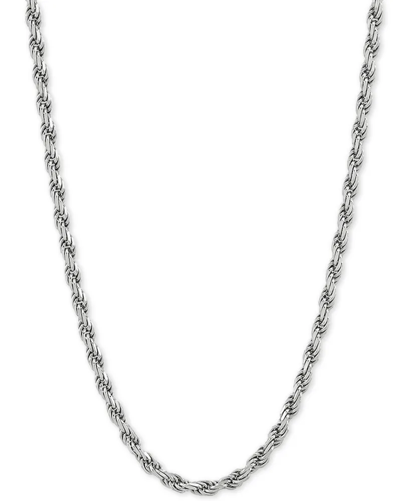 Rope Link 20" Chain Necklace in Sterling Silver