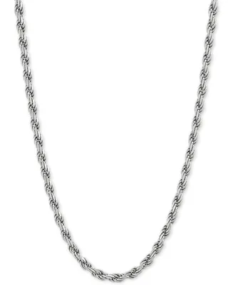 Rope Link 20" Chain Necklace in Sterling Silver