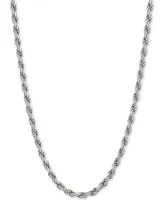 Rope Link 20" Chain Necklace in Sterling Silver