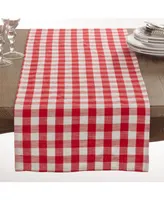 Saro Lifestyle Gingham Design Runner