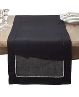 Saro Lifestyle Classic Hemstitch Border Table Runner