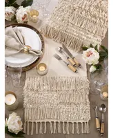 Saro Lifestyle Cotton Table Runner with Sequin Moroccan Design