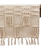 Saro Lifestyle Table Runner with Tassel Moroccan Design