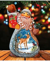 G.DeBrekht Little Deer Tiny Tale Santa Figurine