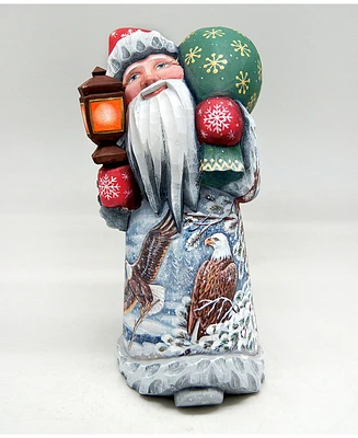 G.DeBrekht Woodcarved and Hand Painted Santa Eagle Santa Masterpiece Signature Figurine