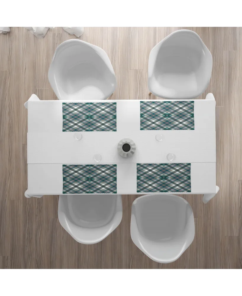 Ambesonne Checkered Place Mats