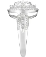 Diamond Oval Cluster Statement Ring (1 ct. t.w.) 14k White Gold