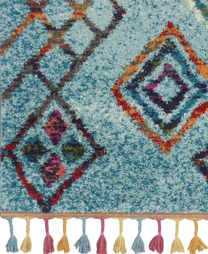 Closeout! Nourison Home Mecca MEC02 Aqua 7'10" x 10'6" Area Rug