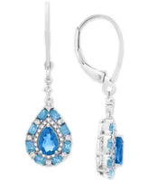 Garnet Teardrop Drop Earrings (1-1/2 ct. t.w.) Sterling Silver (Also Blue Topaz, Pink Morganite, Peridot & Citrine)