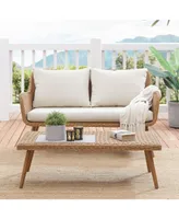 Crosley Landon 2 Piece Outdoor Wicker Chat Set