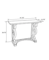 Luxen Home Wood Rustic Vintage-Inspired Console And Entry Table