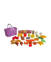 Dream Collection Pretend Play Food Basket - 40 Pieces