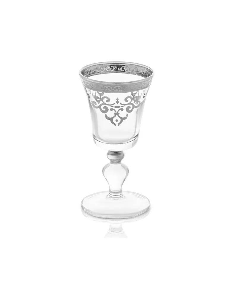 Classic Touch Set of 6 Liquor Glasses with Design