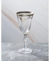 Classic Touch Set of 6 Water Glasses with Rich Design