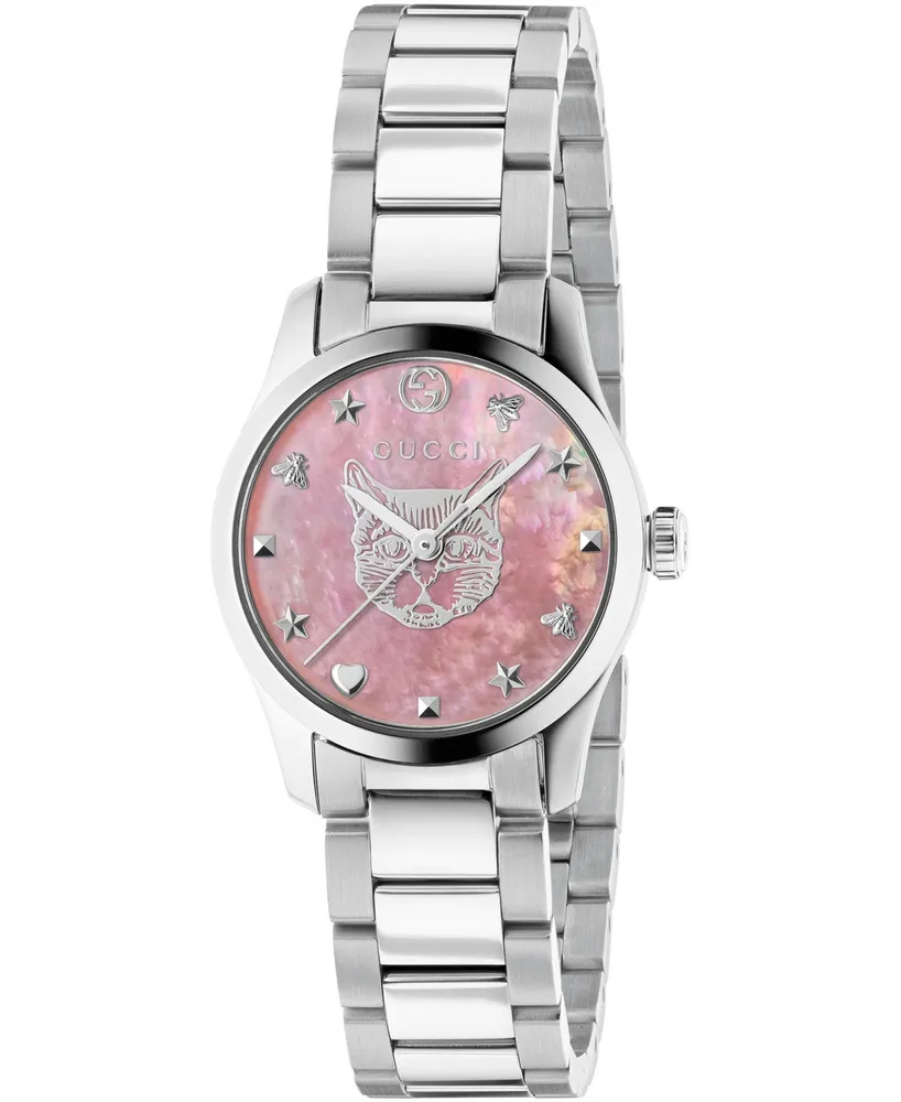 Gucci Women's Swiss G-Timeless Stainless Steel Bracelet Watch 27mm