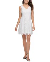 kensie Lace Fit & Flare Dress