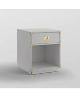 Inspired Home Calixta Single Drawer with Shelf High Gloss Nightstand